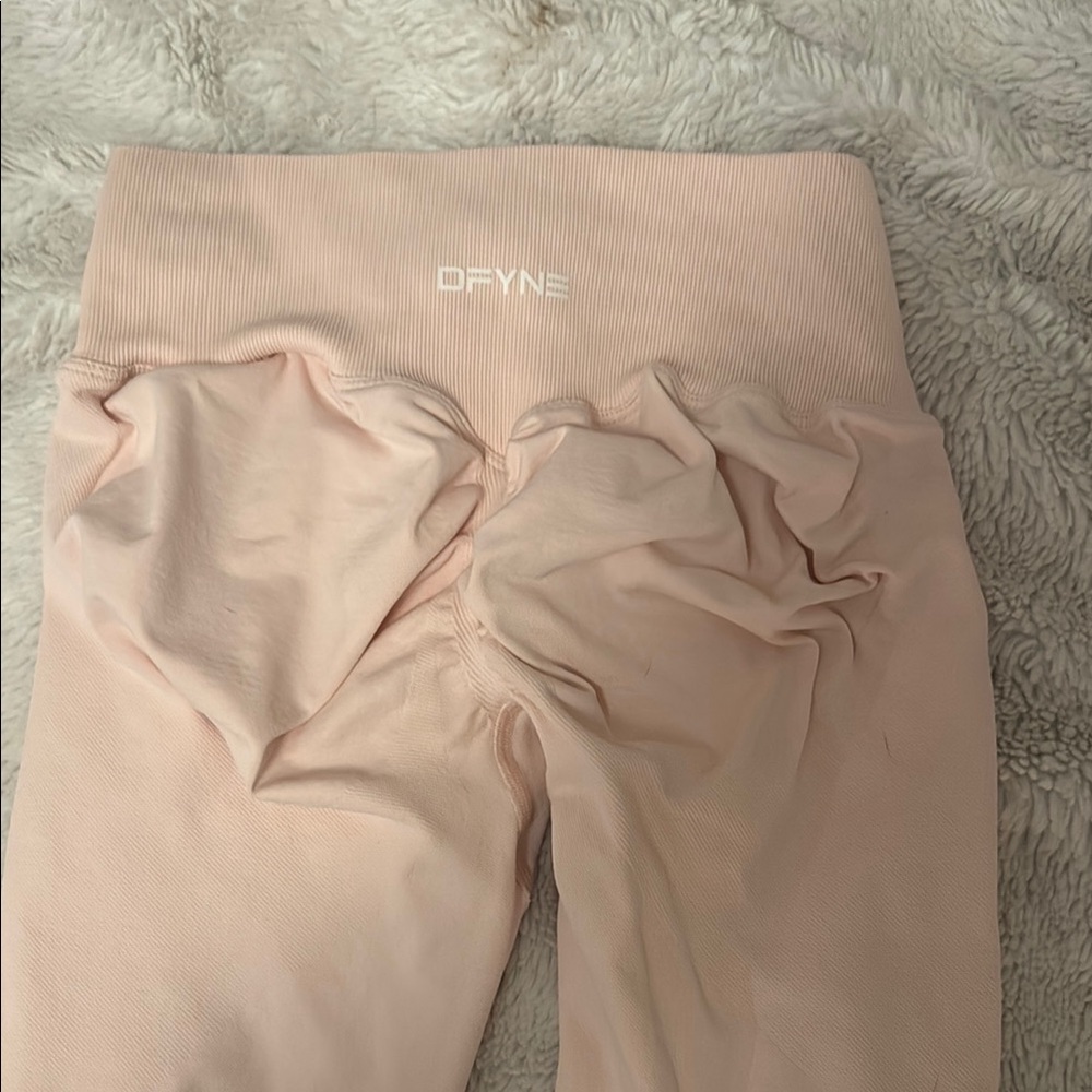 DfynE High-Waist Sculpting Leggings - Light Pink